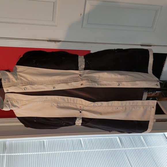 FF KENNETH COLE 2XL HOODED RAIN TRENCH COAT TAN WINDBREAKER - Picture 13 of 14